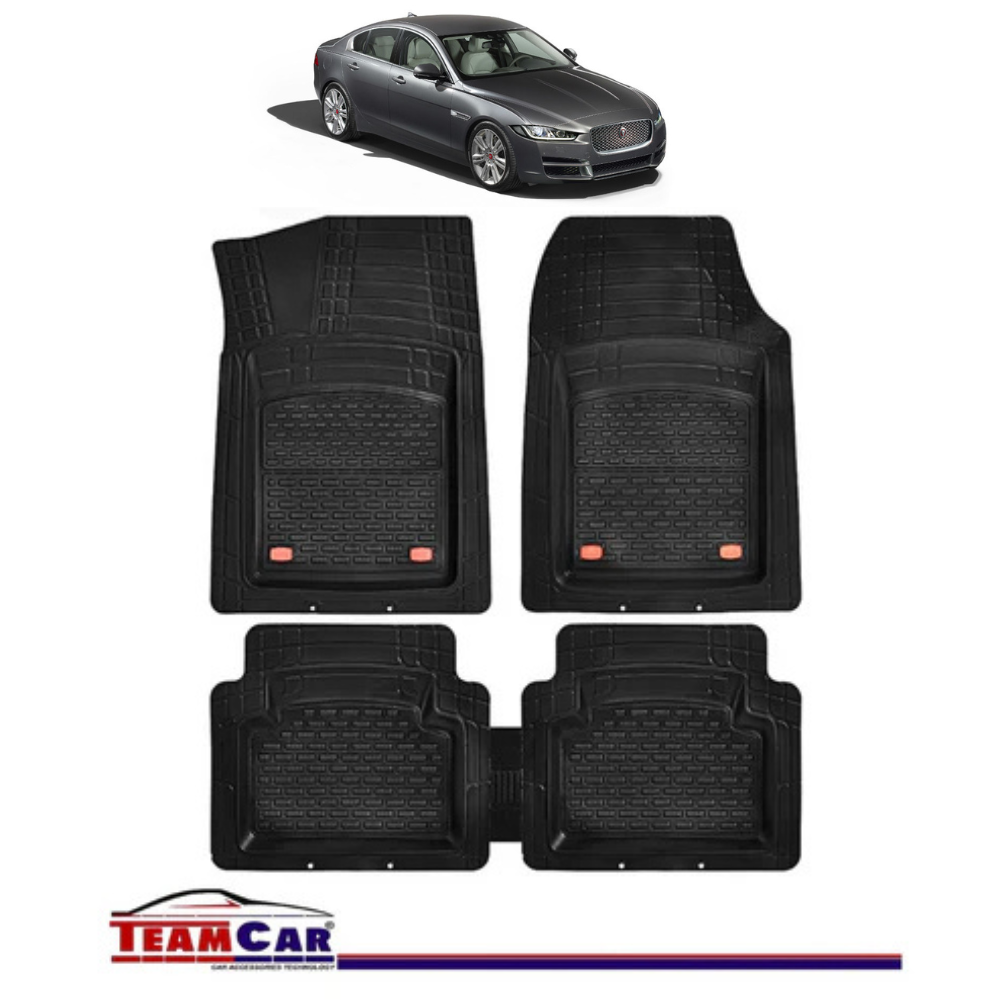 Covorase Auto TeamCar® Tip Tavita Compatibile Jaguar XE I (2015+) Negru Material Rezistent