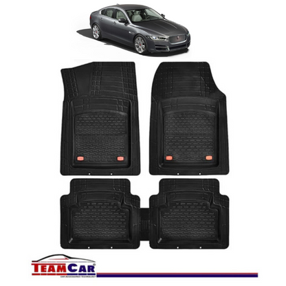 Covorase Auto TeamCar® Tip Tavita Compatibile Jaguar XE I (2015+) Negru Material Rezistent