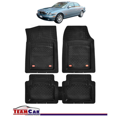 Covorase Auto TeamCar® Tip Tavita Compatibile Jaguar XJ X350/X358 (2003–2009) Negru Material Rezistent