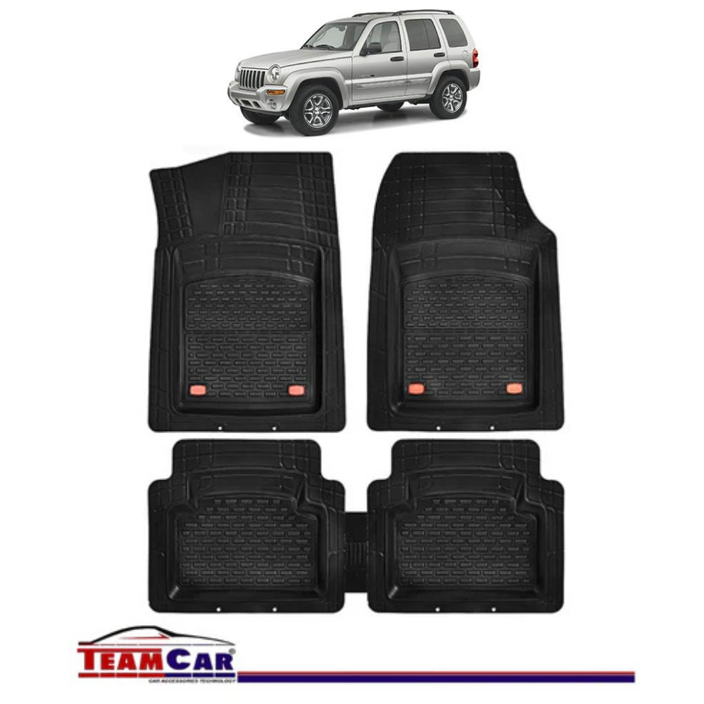 Covorase Auto TeamCar® Tip Tavita Compatibile Jeep Cherokee KJ (2001–2007) Negru Material Rezistent