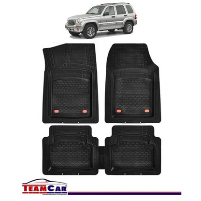 Covorase Auto TeamCar® Tip Tavita Compatibile Jeep Cherokee KJ (2001–2007) Negru Material Rezistent