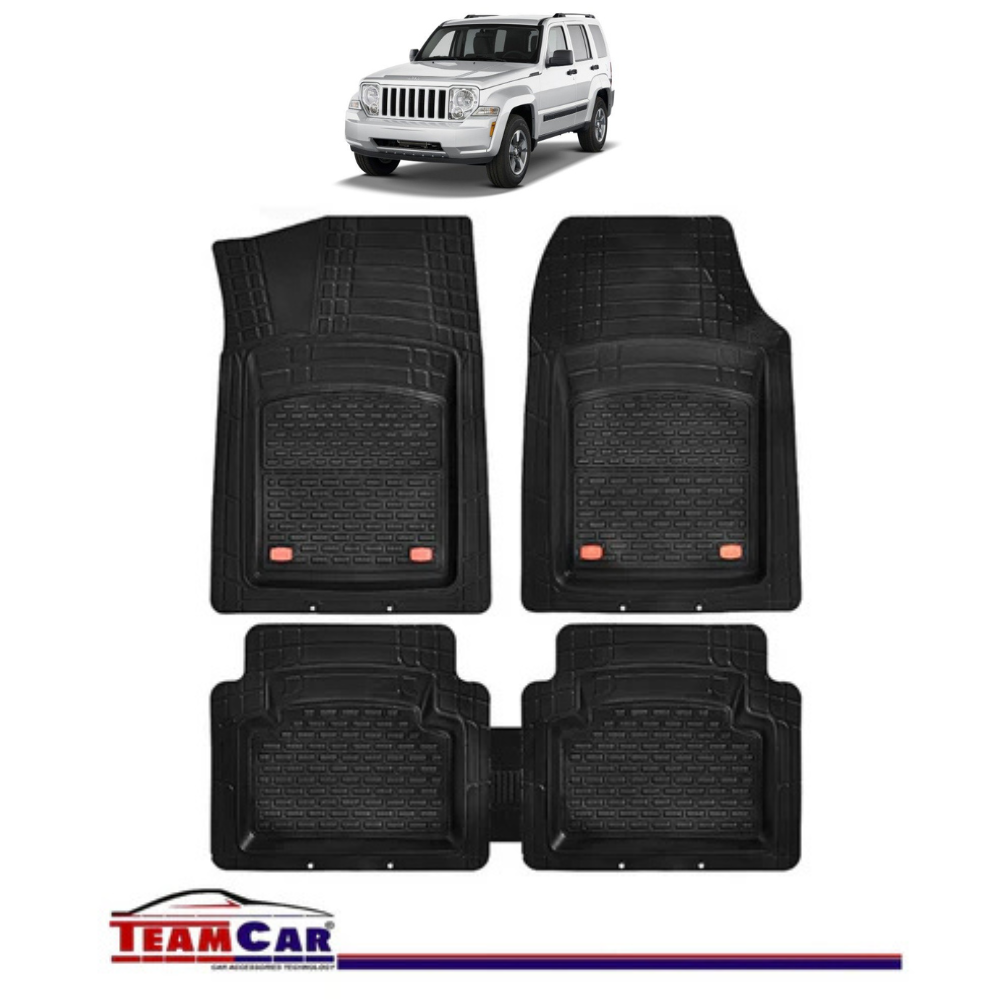 Covorase Auto TeamCar® Tip Tavita Compatibile Jeep Cherokee KK (2008–2012) Negru Material Rezistent