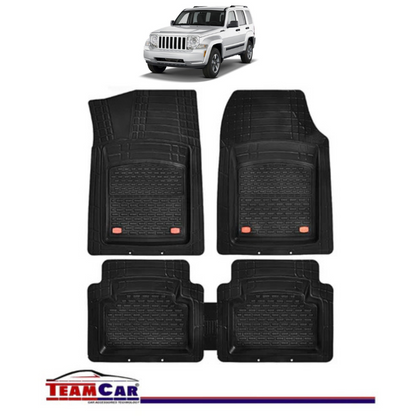 Covorase Auto TeamCar® Tip Tavita Compatibile Jeep Cherokee KK (2008–2012) Negru Material Rezistent