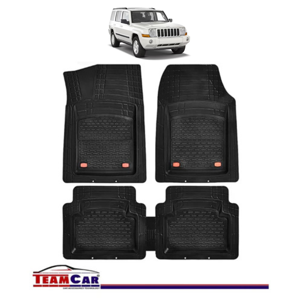 Covorase Auto TeamCar® Tip Tavita Compatibile Jeep Commander XK (2005–2010) Negru Material Rezistent
