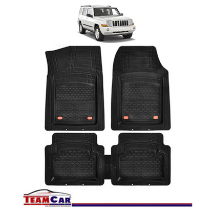 Covorase Auto TeamCar® Tip Tavita Compatibile Jeep Commander XK (2005–2010) Negru Material Rezistent