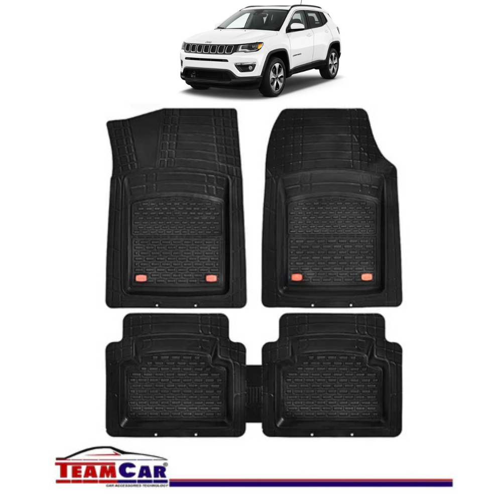 Covorase Auto TeamCar® Tip Tavita Compatibile Jeep Compass MP (2017+) Negru Material Rezistent
