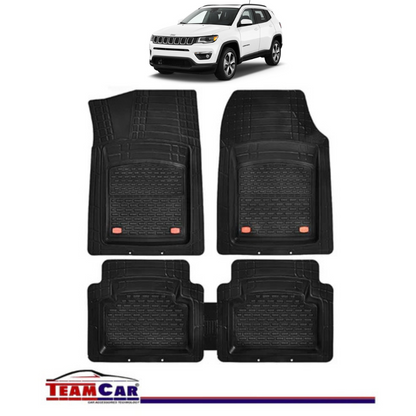 Covorase Auto TeamCar® Tip Tavita Compatibile Jeep Compass MP (2017+) Negru Material Rezistent