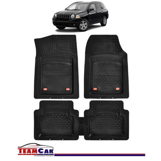 Covorase Auto TeamCar® Tip Tavita Compatibile Jeep Compass MK (2007–2016) Negru Material Rezistent