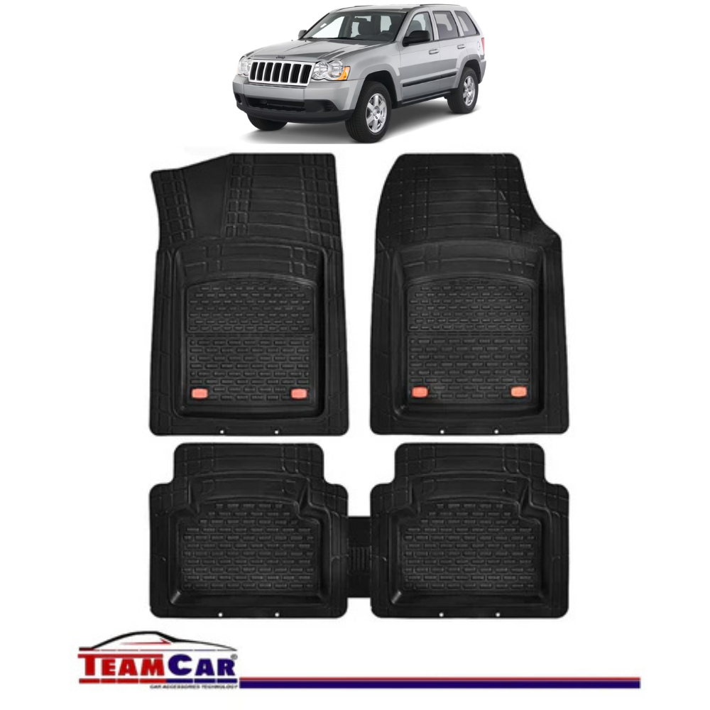 Covorase Auto TeamCar® Tip Tavita Compatibile Jeep Grand Cherokee WK (2005–2010) Negru Material Rezistent