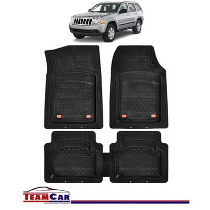 Covorase Auto TeamCar® Tip Tavita Compatibile Jeep Grand Cherokee WK (2005–2010) Negru Material Rezistent