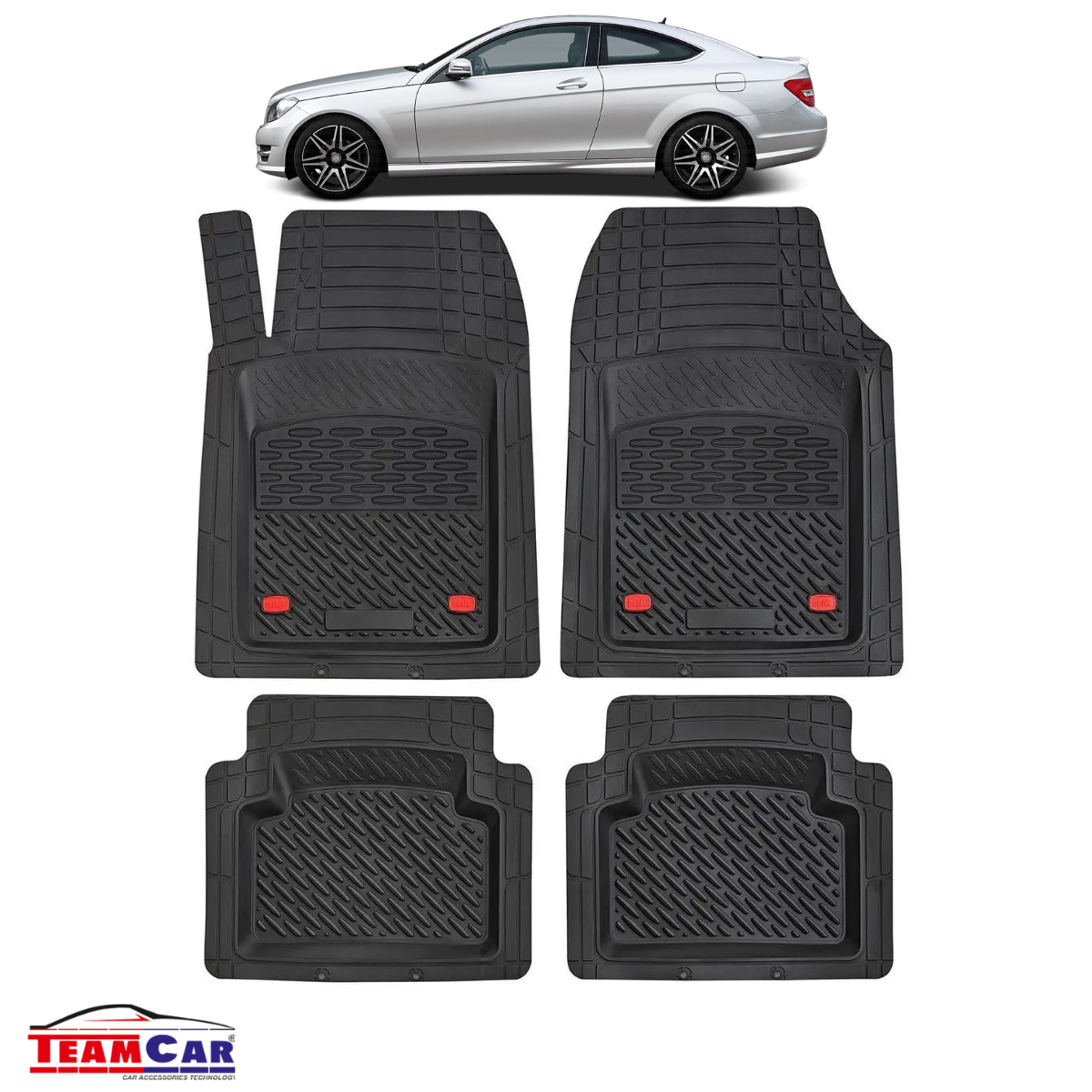 Covorase Auto TeamCar® Tip Tavita Compatibile Mercedes-Benz C-Class C204 Coupé (2011–2015)