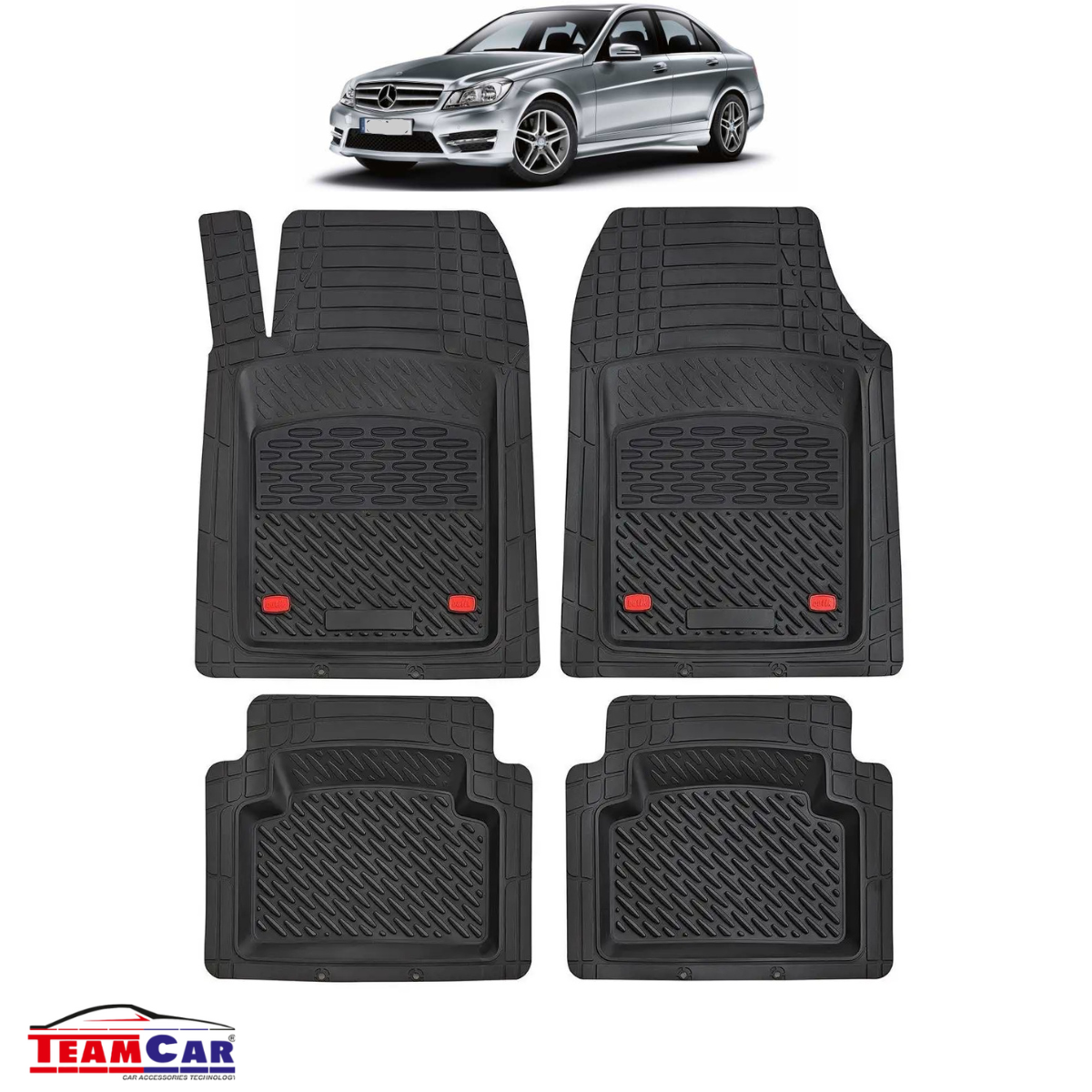Covorase Auto TeamCar® Tip Tavita Compatibile Mercedes-Benz C-Class W204 Sedan (2007–2014)