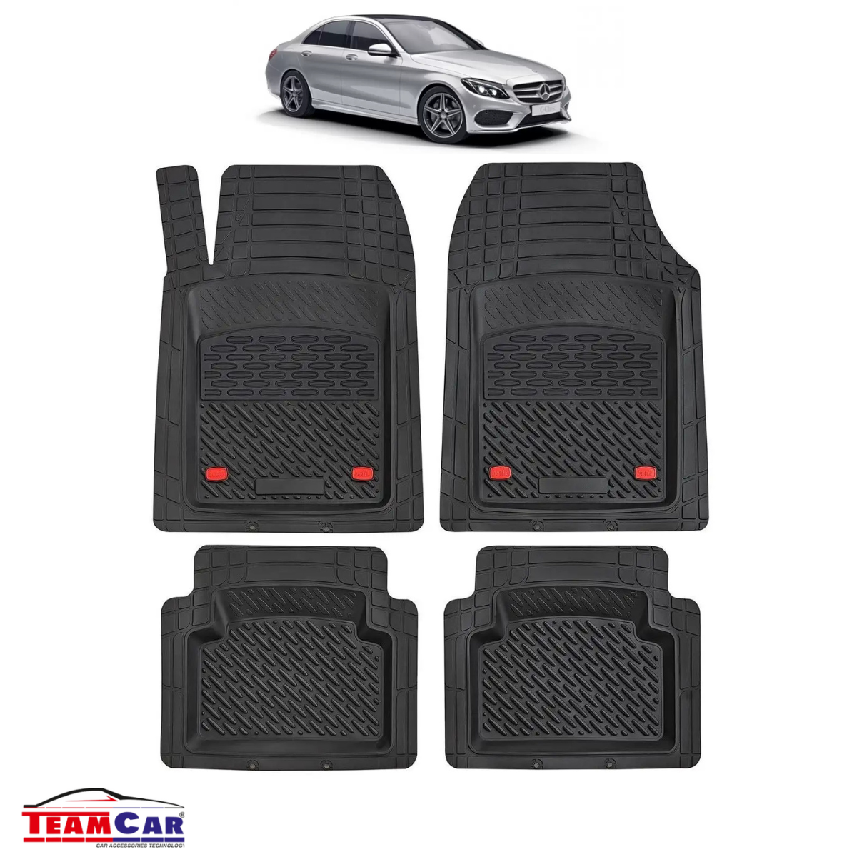 Covorase Auto TeamCar® Tip Tavita Compatibile Mercedes-Benz C-Class W205 Sedan (2014–2021)