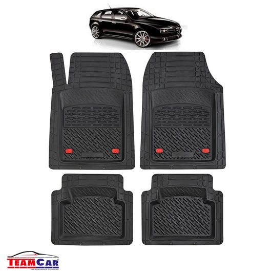 Covorase Auto TeamCar® Tip Tavita Compatibile Alfa Romeo 159 Generatia I (2005–2011) Negru Material Rezistent