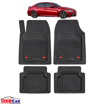 Covorase Auto TeamCar® Tip Tavita Compatibile Alfa Romeo Giulia Generatia I (2015+) Negru Material Rezistent