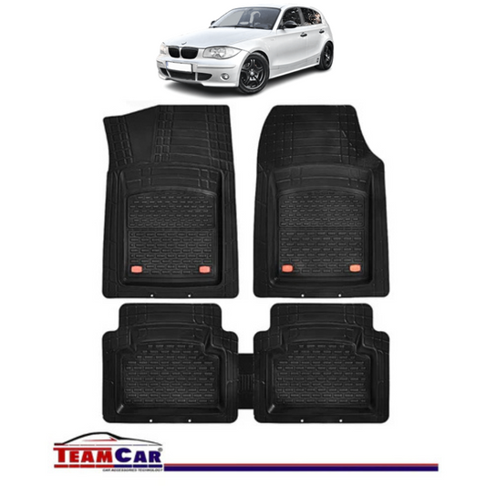 Covorase Auto TeamCar® Tip Tavita Compatibile BMW Seria 1 E81/E87 (2004–2011) Negru Material Rezistent