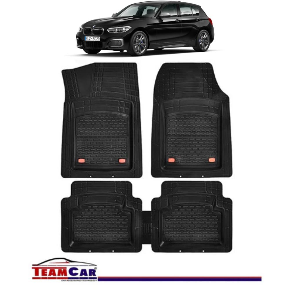 Covorase Auto TeamCar® Tip Tavita Compatibile BMW Seria 1 F20/F21 (2011–2019) Negru Material Rezistent