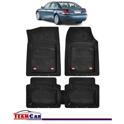 Covorase Auto TeamCar® Tip Tavita Compatibile BMW Seria 7 E65/E66 (2001–2008) Negru Material Rezistent