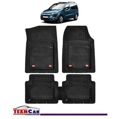 Covorase Auto TeamCar® Tip Tavita Compatibile Citroen Berlingo II (2008-2018) Negru Material Rezistent