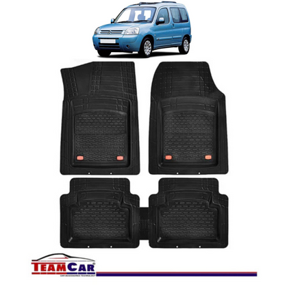 Covorase Auto TeamCar® Tip Tavita Compatibile Citroen Berlingo I (1996-2008) Negru Material Rezistent
