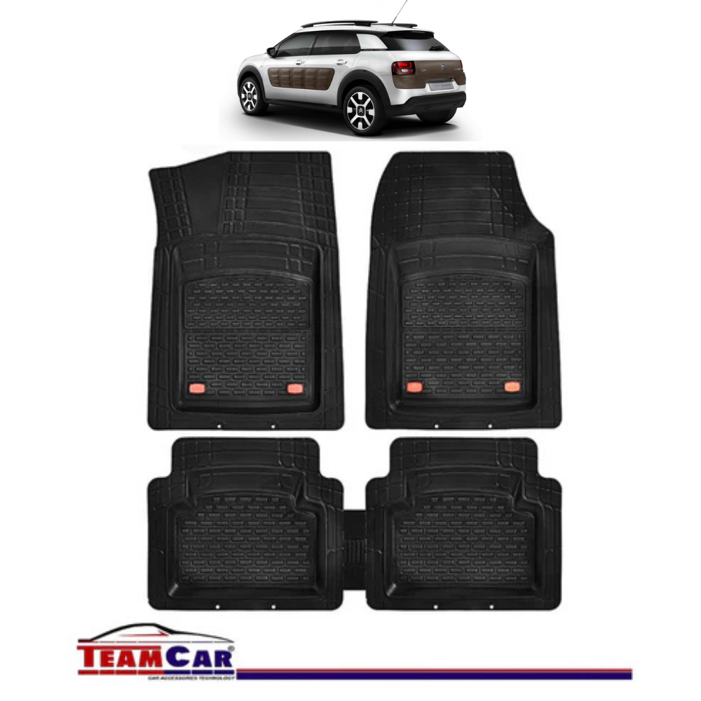 Covorase Auto TeamCar® Tip Tavita Compatibile Citroen C4 Cactus (2014-2020) Negru Material Rezistent