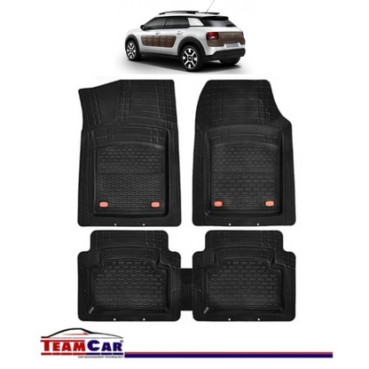 Covorase Auto TeamCar® Tip Tavita Compatibile Citroen C4 III (2020-2024) Negru Material Rezistent