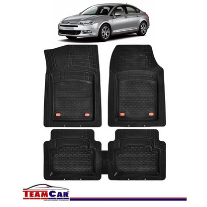 Covorase Auto TeamCar® Tip Tavita Compatibile Citroen C5 I (2001-2008) Negru Material Rezistent
