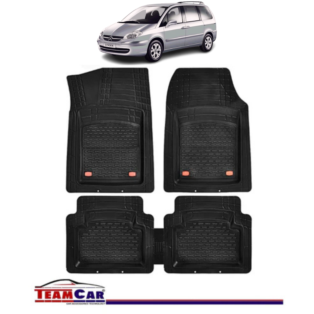 Covorase Auto TeamCar® Tip Tavita Compatibile Citroen C8 (2002-2014) Negru Material Rezistent