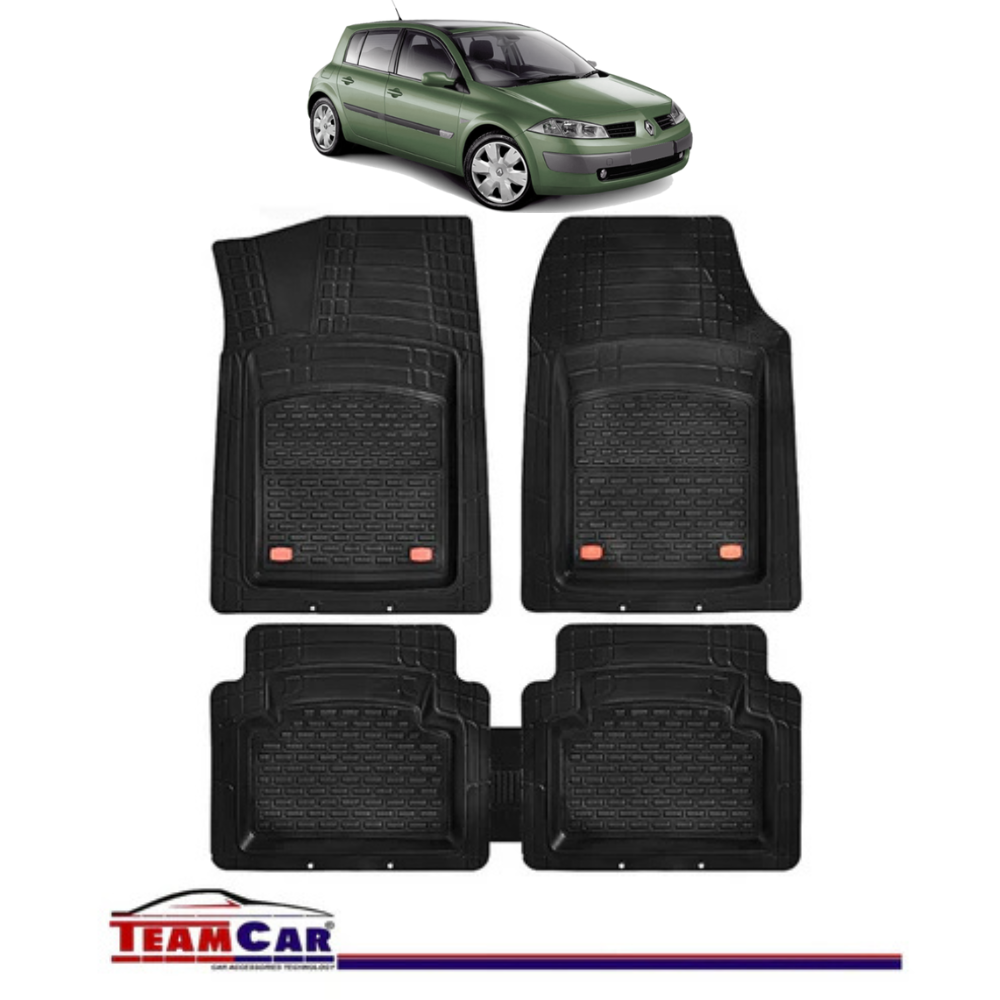 Covorase Auto TeamCar® Tip Tavita Compatibile Renault Megane II Hatchback (2002-2009) Negru