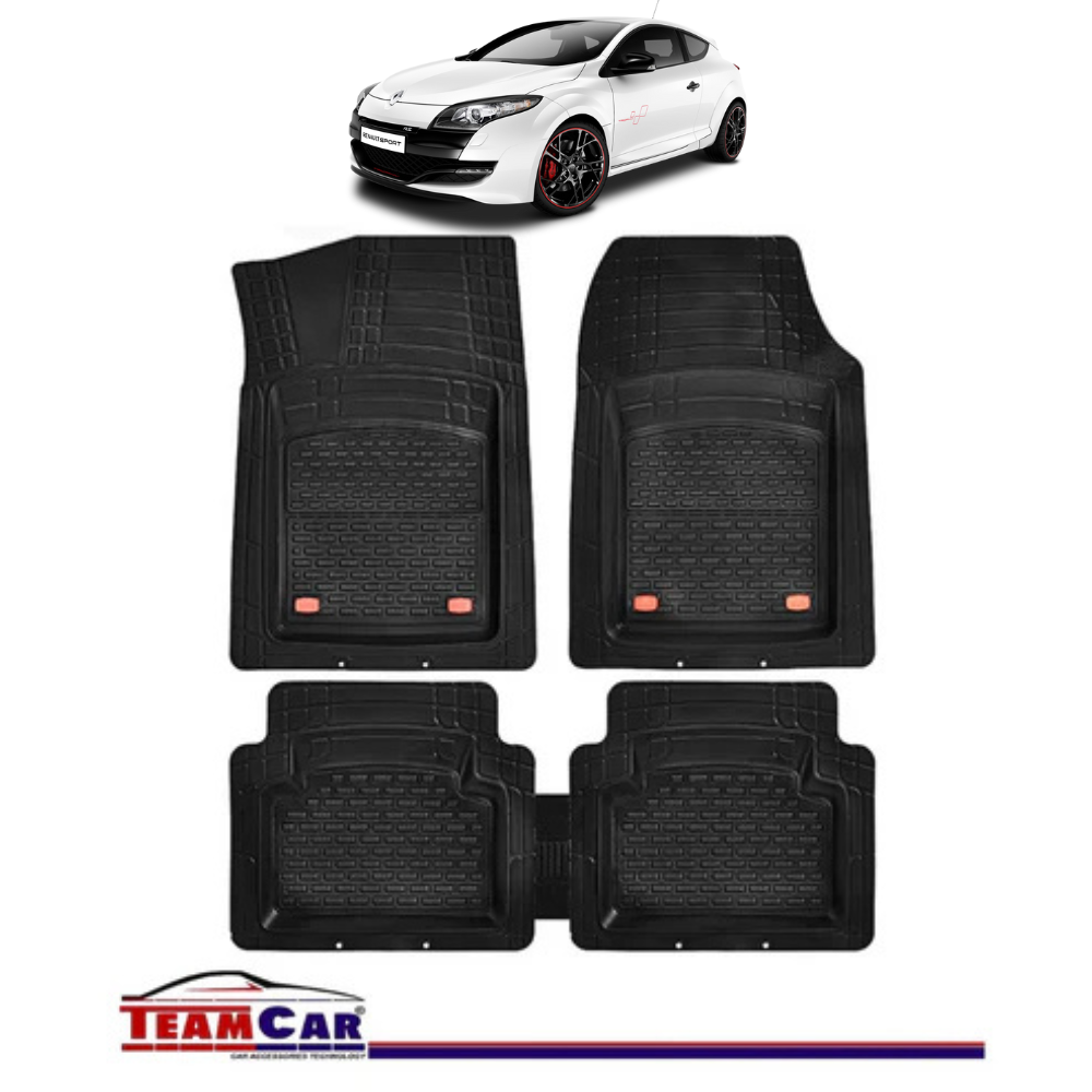 Covorase Auto TeamCar® Tip Tavita Compatibile Renault Megane III Coupe (2008-2016) Negru Material Rezistent