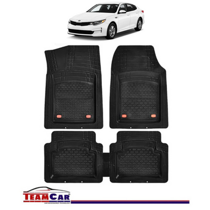 Covorase Auto TeamCar® Kia Optima JF (2015-2020) - Negru - Cauciuc Rezistent Tip Tavita