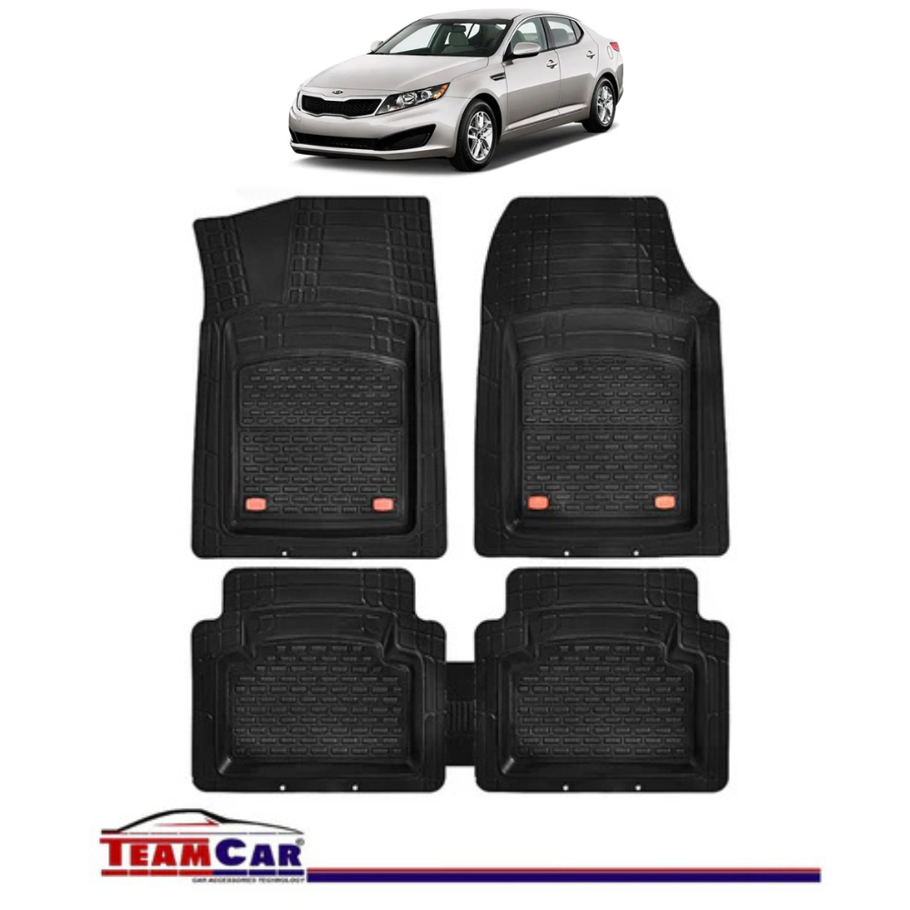 Covorase Auto TeamCar® Kia Optima TF (2010-2015) - Negru - Cauciuc Rezistent Tip Tavita