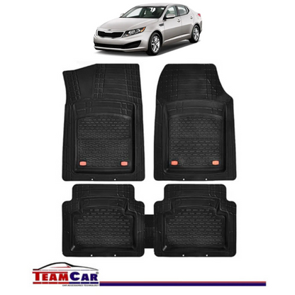 Covorase Auto TeamCar® Kia Optima TF (2010-2015) - Negru - Cauciuc Rezistent Tip Tavita