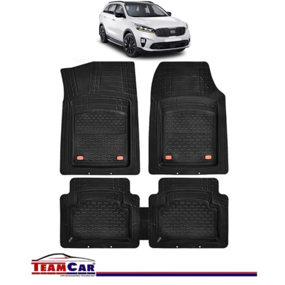 Covorase Auto TeamCar® Kia Sorento UM (2015-2020) - Negru - Cauciuc Rezistent Tip Tavita