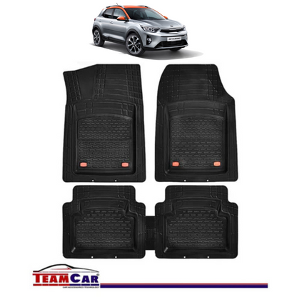 Covorase Auto TeamCar® Kia Stonic YB Crossover (2017-prezent) - Negru - Cauciuc Rezistent Tip Tavita