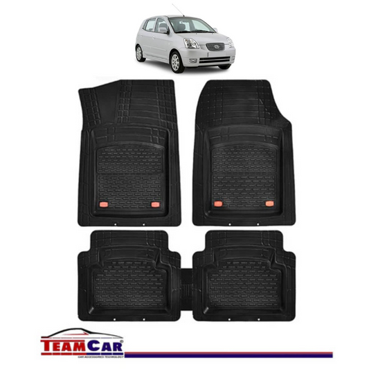 Covorase Auto TeamCar® Kia Picanto BA (2004-2011) - Negru - Cauciuc Rezistent Tip Tavita