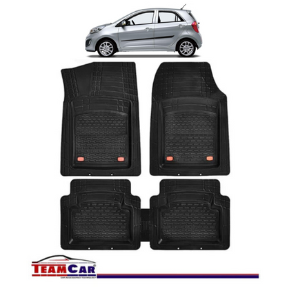 Covorase Auto TeamCar® Kia Picanto TA (2011-2017) - Negru - Cauciuc Rezistent Tip Tavita