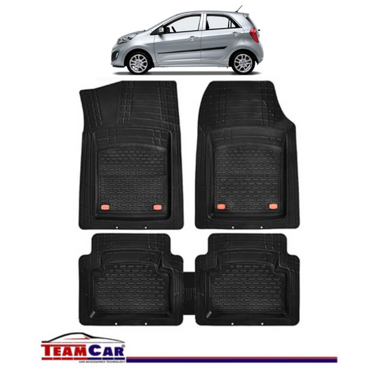 Covorase Auto TeamCar® Kia Picanto TA (2011-2017) - Negru - Cauciuc Rezistent Tip Tavita