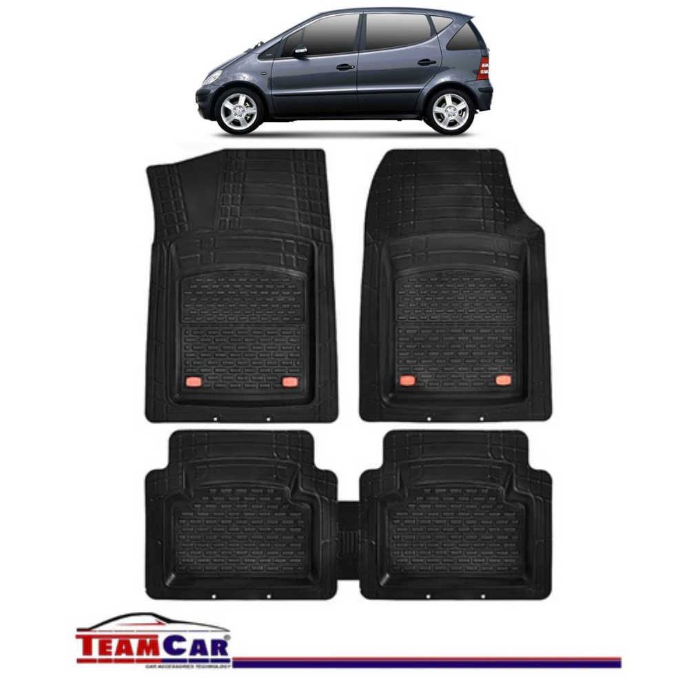 Covorase Auto TeamCar® Tip Tavita Compatibile Mercedes-Benz A-Class W168 (1997–2004) Negru Material Rezistent