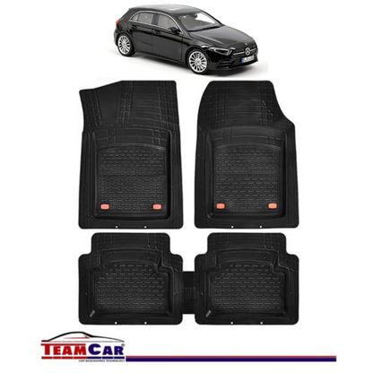 Covorase Auto TeamCar® Tip Tavita Compatibile Mercedes-Benz A-Class W177 (2018–prezent) Negru Material Rezistent