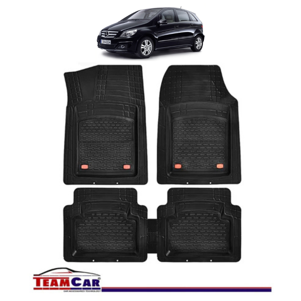 Covorase Auto TeamCar® Tip Tavita Compatibile Mercedes-Benz B-Class W245 (2005–2011) Negru Material Rezistent