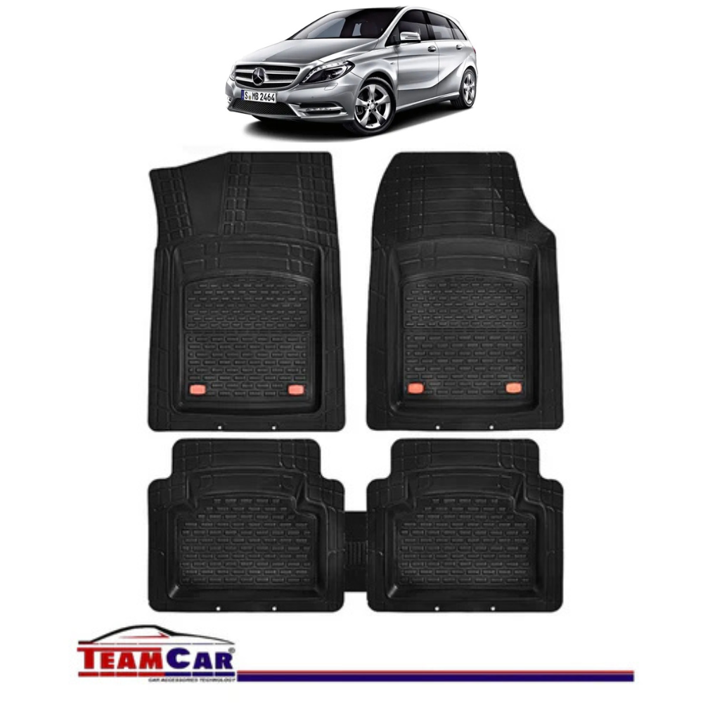 Covorase AutoTeamCar®  Tip Tavita Compatibile Mercedes-Benz B-Class W246 (2011–2019) Negru Material Rezistent