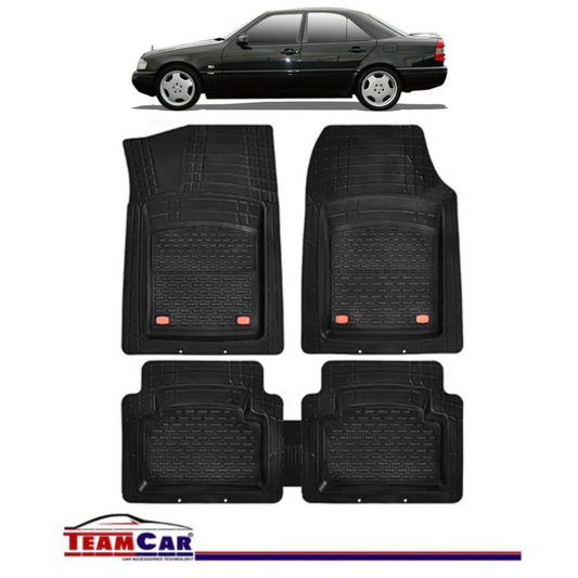 Covorase Auto TeamCar® Tip Tavita Compatibile Mercedes-Benz C-Class W202 (1993–2000) Negru Material Rezistent