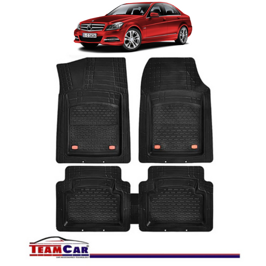 Covorase Auto TeamCar® Tip Tavita Compatibile Mercedes-Benz C-Class W204 (2007–2014) Negru Material Rezistent