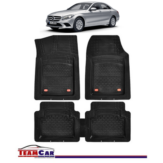 Covorase Auto TeamCar® Tip Tavita Compatibile Mercedes-Benz C-Class W205 (2014–2021) Negru Material Rezistent