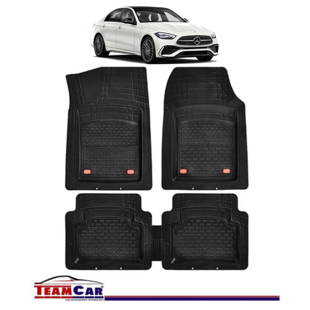 Covorase Auto TeamCar® Tip Tavita Compatibile Mercedes-Benz C-Class W206 (2021–prezent) Negru Material Rezistent