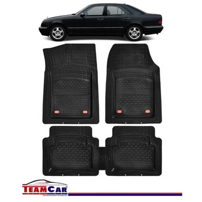 Covorase Auto TeamCar® Tip Tavita Compatibile Mercedes-Benz E-Class W210 (1995–2002) Negru Material Rezistent