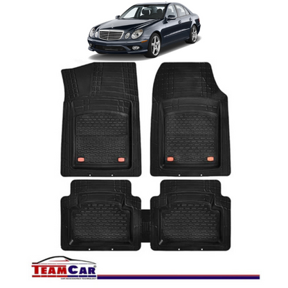 Covorase Auto TeamCar® Tip Tavita Compatibile Mercedes-Benz E-Class W211 (2002–2009) Negru Material Rezistent