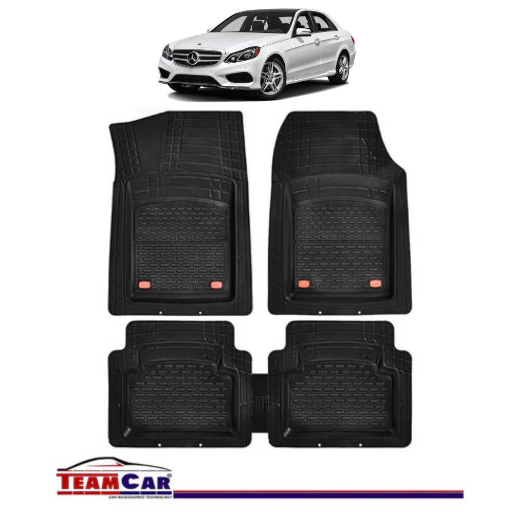 Covorase Auto TeamCar® Tip Tavita Compatibile Mercedes-Benz E-Class W212 (2009–2016) Negru Material Rezistent