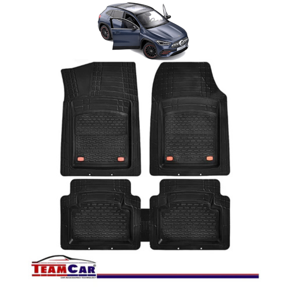 Covorase Auto TeamCar® Tip Tavita Compatibile Mercedes-Benz GLA H247 (2019–prezent) Negru Material Rezistent